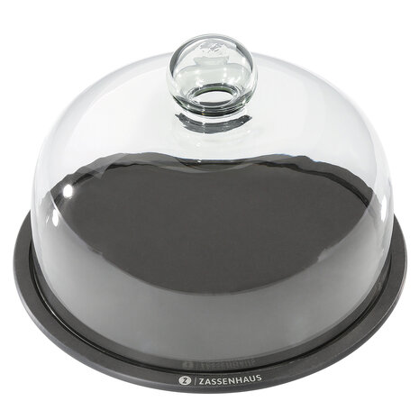 Zassenhaus Cheese dome glass & wood fiber 23cm Zassenhaus Cheese dome glass & wood fiber 23cm