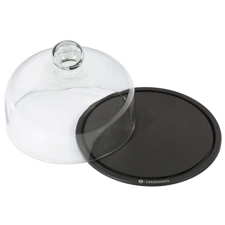 Zassenhaus Cheese dome glass & wood fiber 23cm Zassenhaus Cheese dome glass & wood fiber 23cm