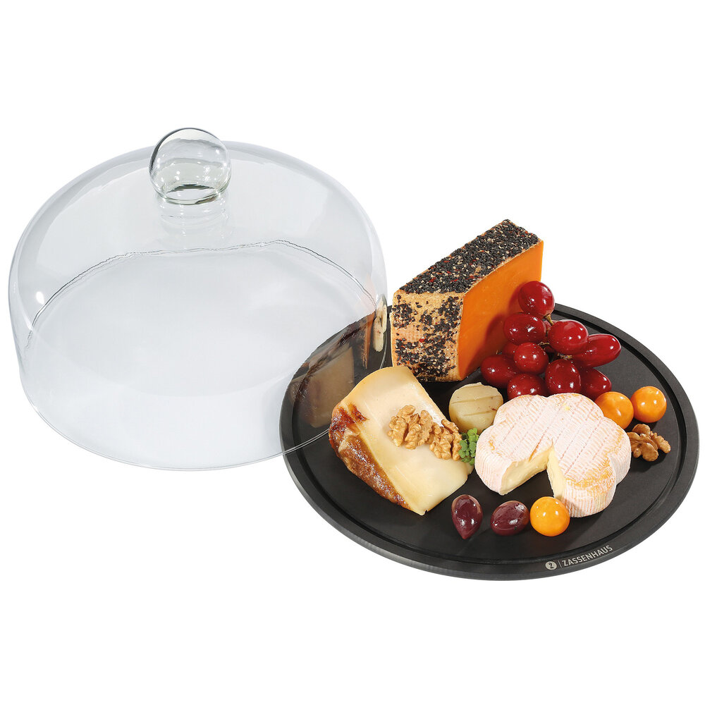 Zassenhaus Cheese dome glass & wood fiber 28cm Zassenhaus Cheese dome glass & wood fiber 28cm