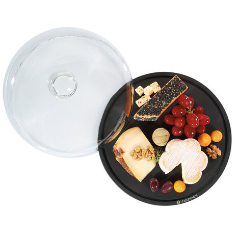 Zassenhaus Cheese dome glass & wood fiber 28cm Zassenhaus Cheese dome glass & wood fiber 28cm