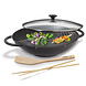 Küchenprofi Geëmailleerde gietijzeren wok 36cm met glazen deksel Küchenprofi Geëmailleerde gietijzeren wok 36cm met glazen deksel