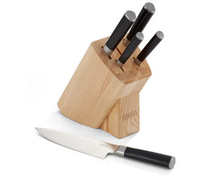 Poise 5-delige messenset in houten blok Poise 5-delige messenset in houten blok