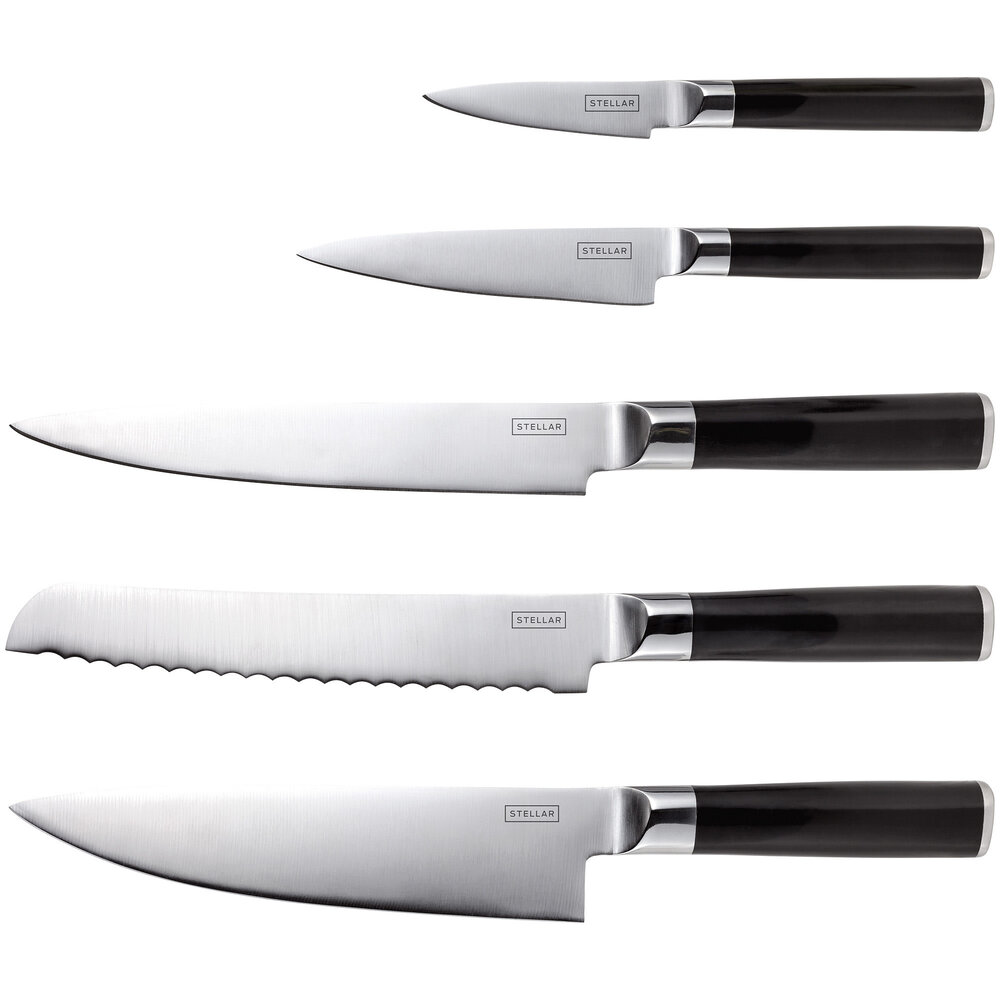 Poise 5-piece knife set in wooden block Poise 5-piece knife set in wooden block