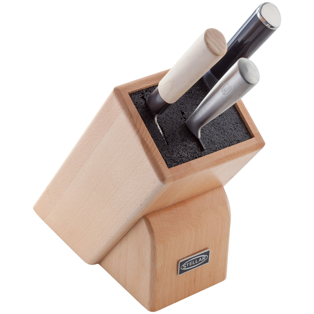 Universeel messenblok licht hout Universeel messenblok licht hout