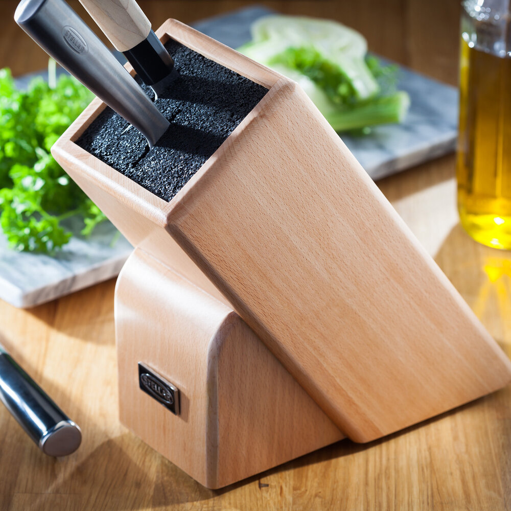 Universeel messenblok licht hout Universeel messenblok licht hout