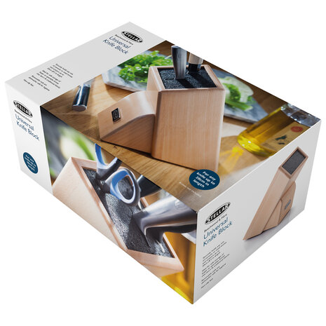 Universal knife block light wood Universal knife block light wood