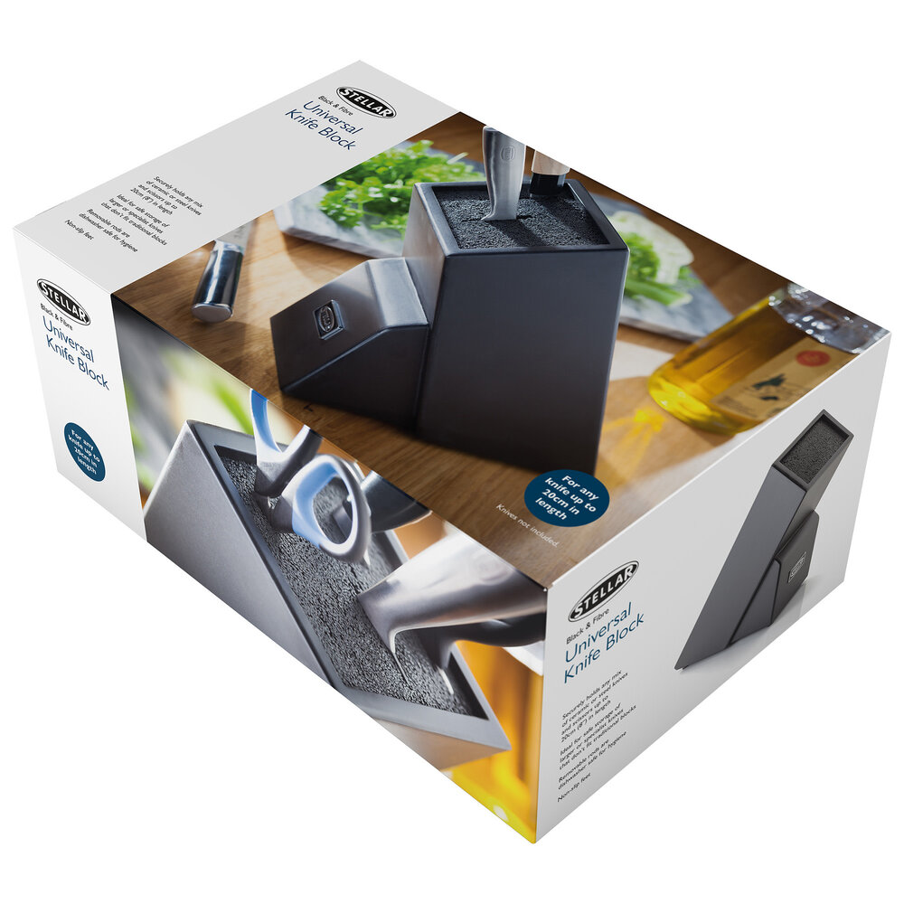 Universal knife block black Universal knife block black