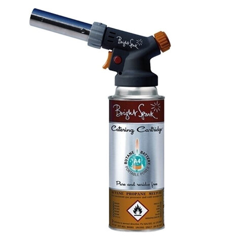 Blow torch for use with click-on gas canister