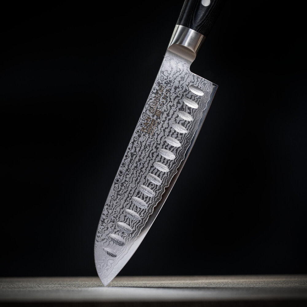 Yaxell RAN santoku 20cm ground hollow