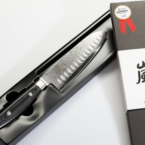 Yaxell RAN santoku 16,5cm met kuiltjes