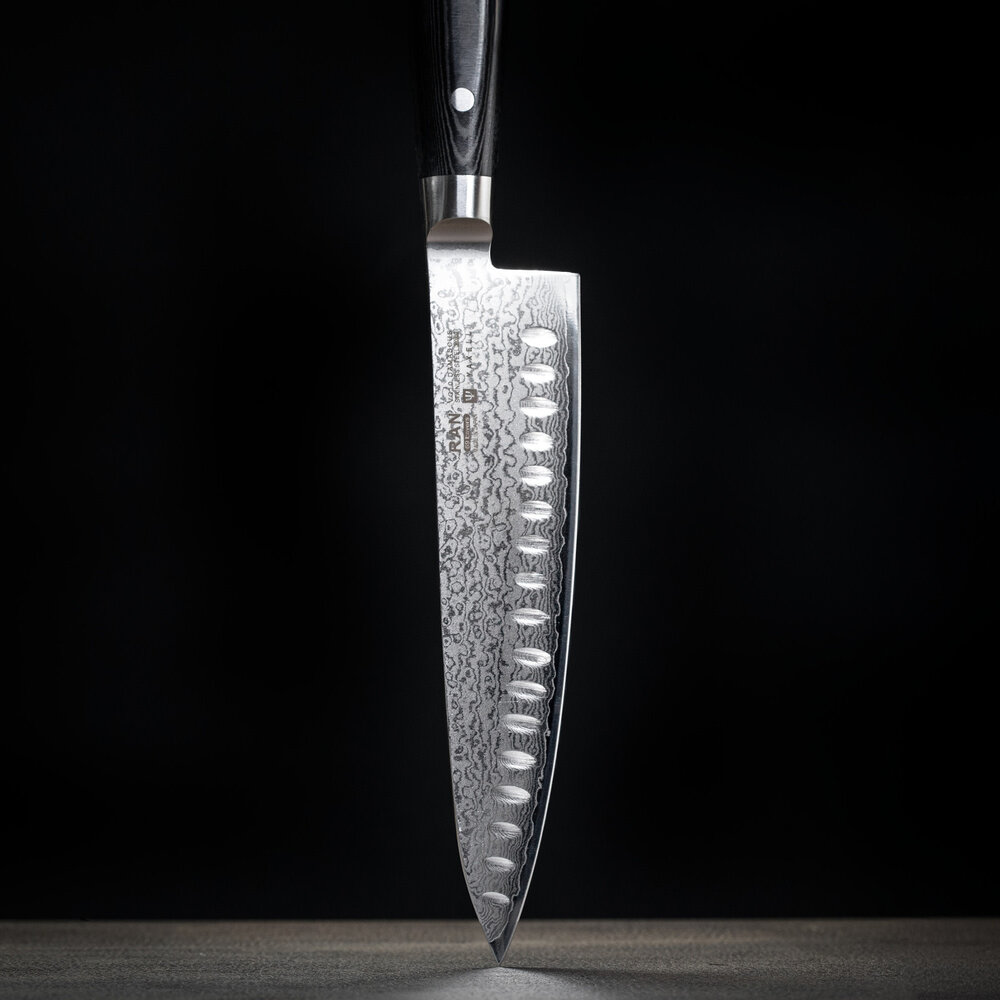 Yaxell RAN gyuto 20cm ground hollow
