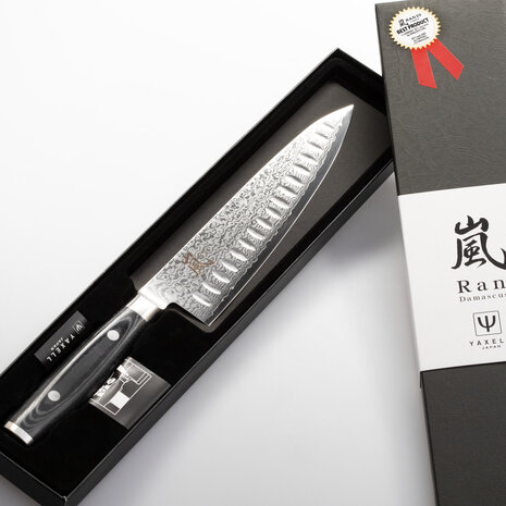 Yaxell RAN gyuto 20cm ground hollow
