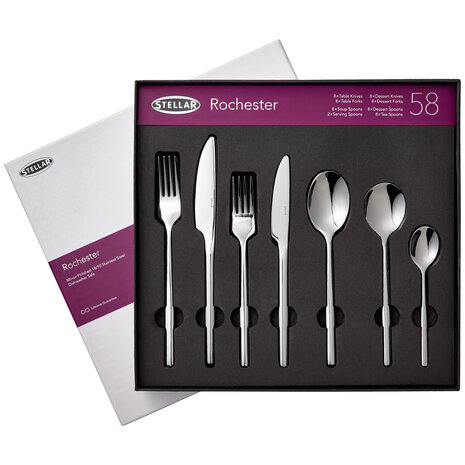 Rochester 58-piece cutlery set