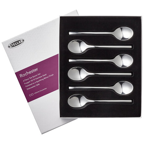 Rochester set of 6 coffee or tea spoons 14cm