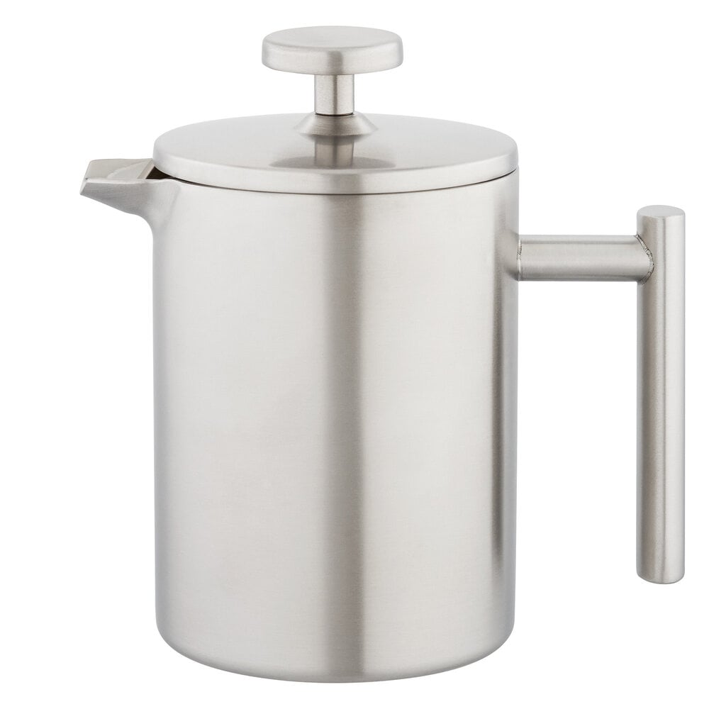 Double-walled French press matte stainless 3-cup 300ml