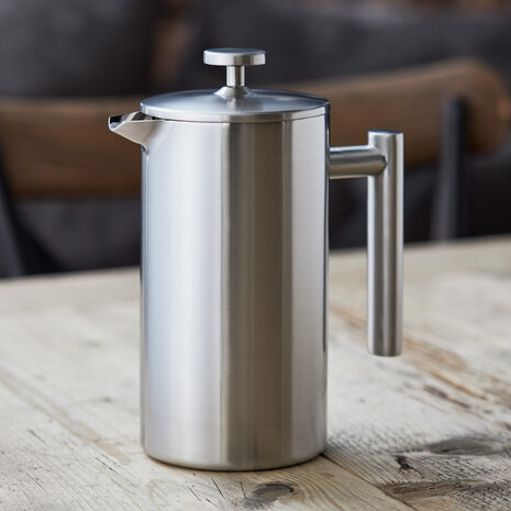 Dubbelwandige cafetière mat RVS 8-kops 900ml