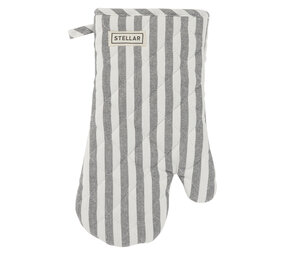 Oven mitt gray stripe