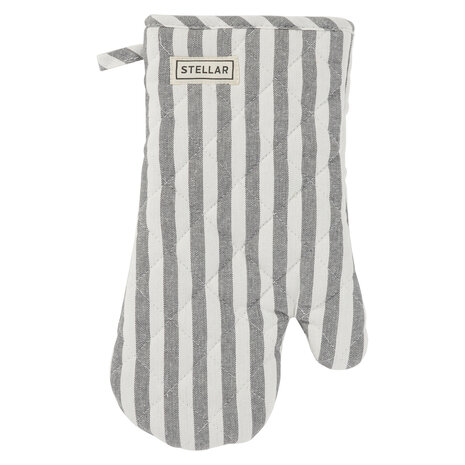 Oven mitt gray stripe