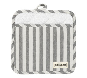 Pot holder gray stripe