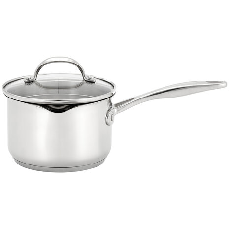 Profile steelpan 14cm 0,8L met afgietdeksel