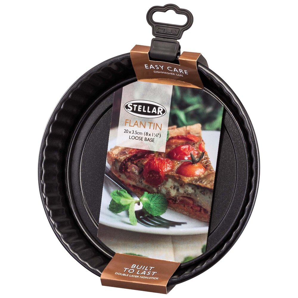 Fluted loose base flan tin 20cm