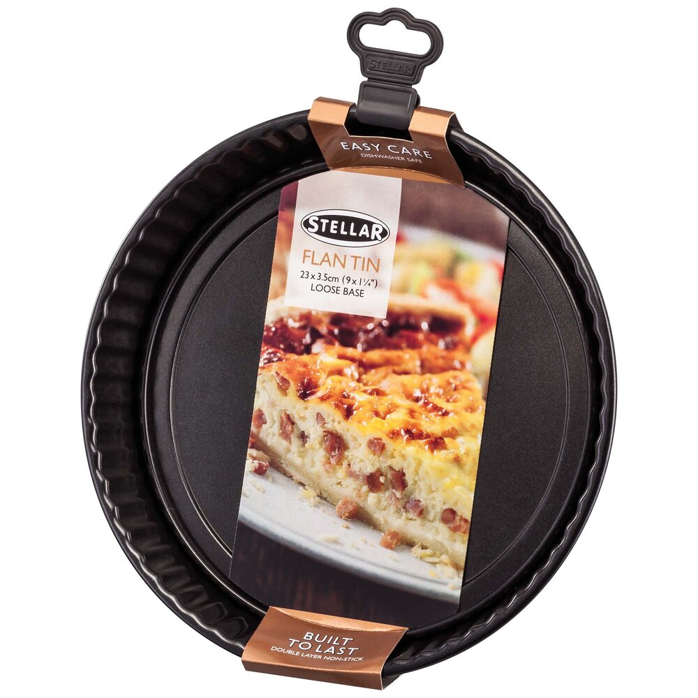 Fluted loose base flan tin 23cm