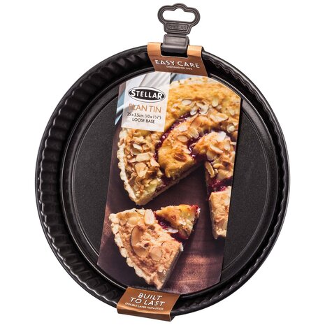 Fluted loose base flan tin 25cm