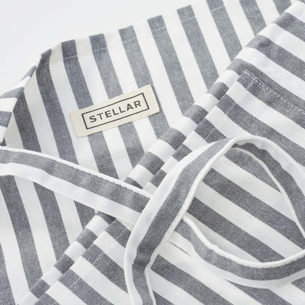 Apron gray stripe