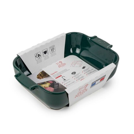 Peugeot Appolia rectangular ceramic oven dish 25cm Vert Forêt