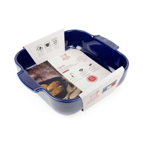 Peugeot Appolia Ceramic square oven pan 28cm Bleu