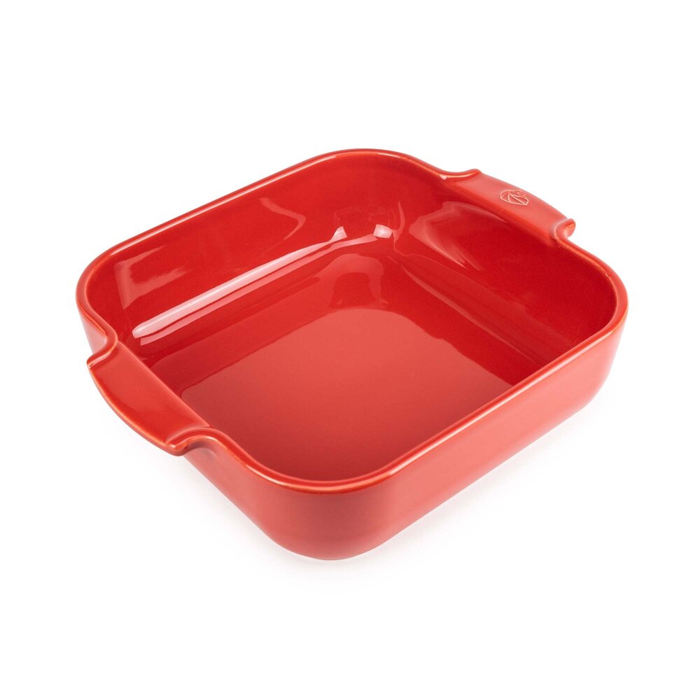 Peugeot Appolia vierkante keramische ovenschaal 28cm Rouge