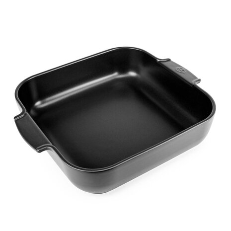 Peugeot Appolia vierkante keramische ovenschaal 36cm Noir Satin