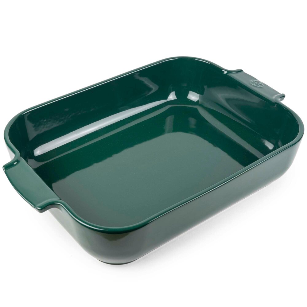 Peugeot Appolia rectangular ceramic oven dish 40cm Vert Forêt