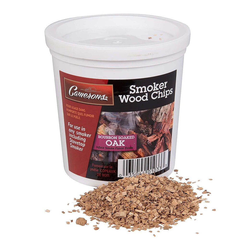 Bourbon soaked oak wood chips 500ml