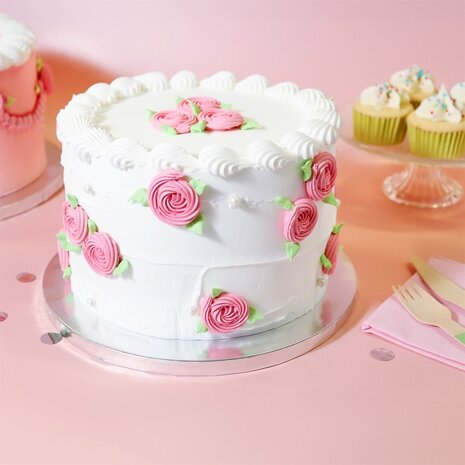 PME Cake drum 20cm silver, thickness 12mm