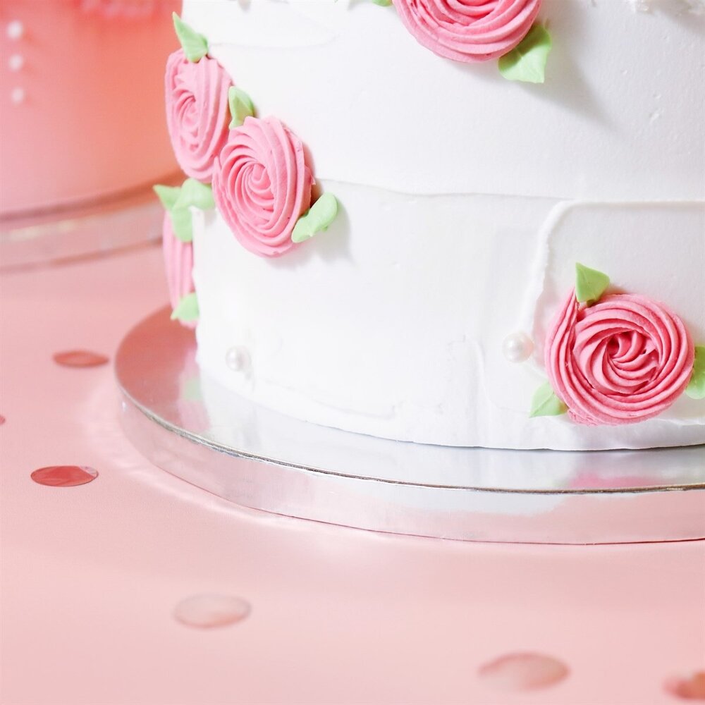 PME Cake drum 20cm silver, thickness 12mm