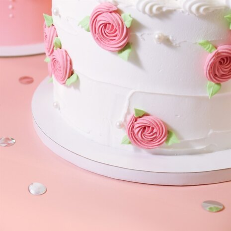 PME Cake drum 25cm white, thickness 12mm