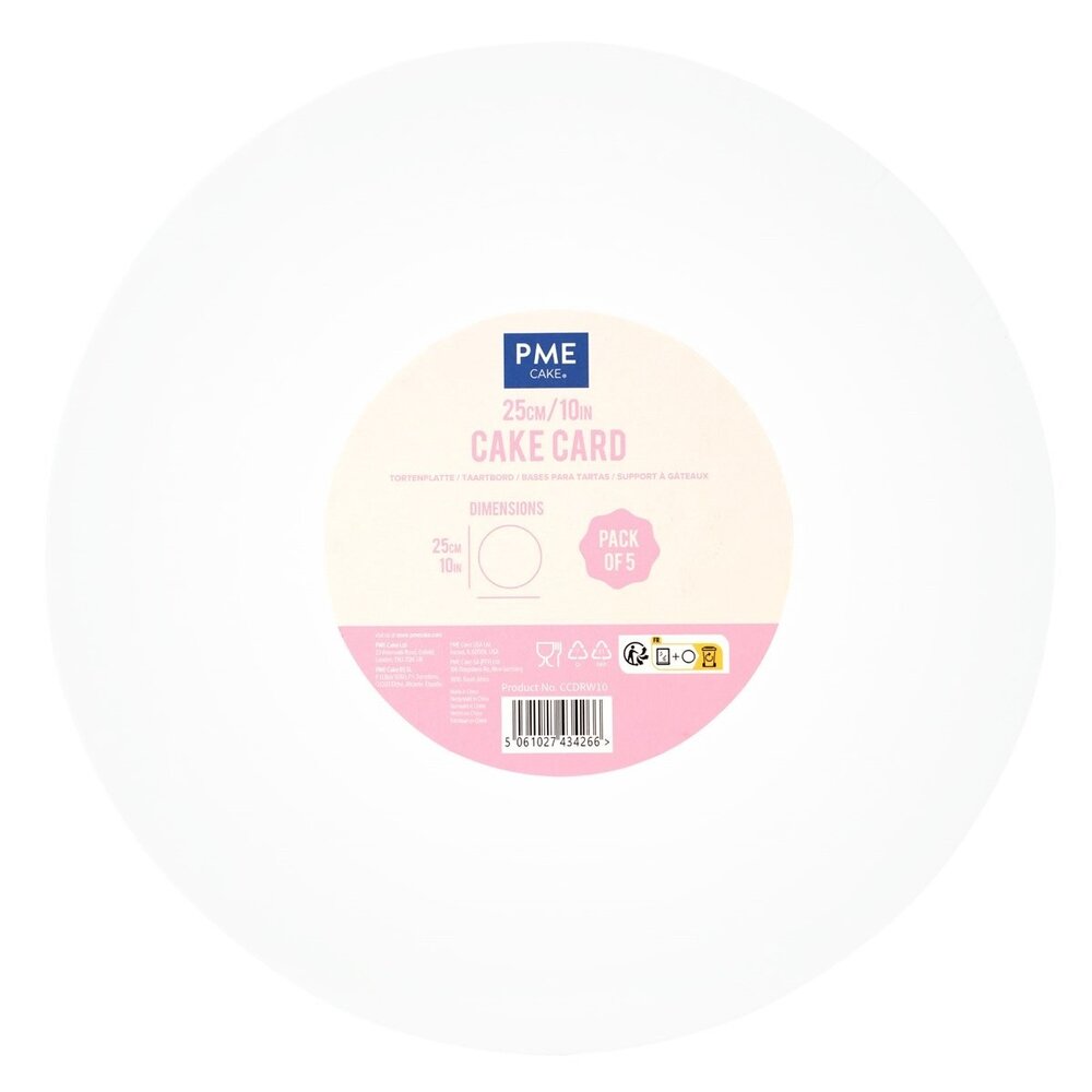PME 5 cakedrums 25cm wit 3mm dik