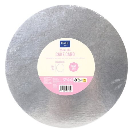 PME 5 cakedrums 25cm zilver 3mm dik