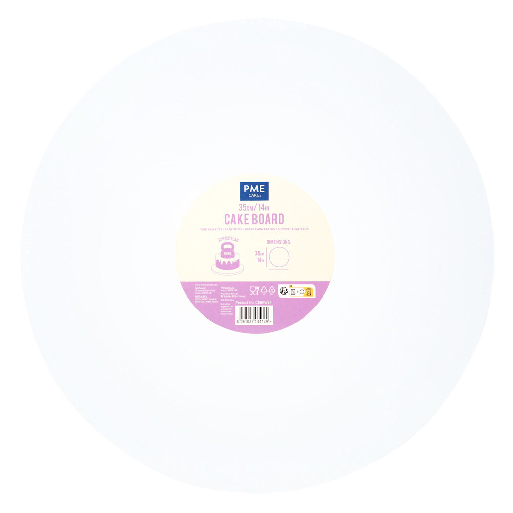 PME Cake drum 35cm white, thickness 12mm
