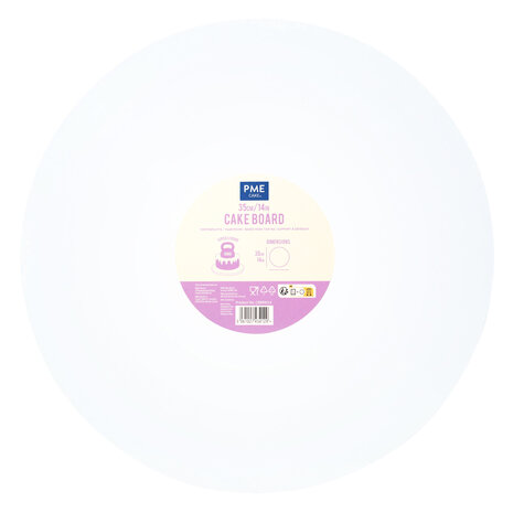 PME Cake drum 35cm white, thickness 12mm