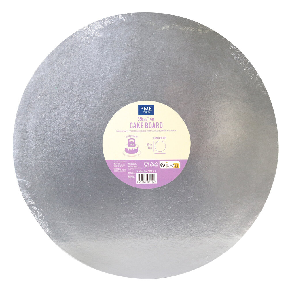 PME Cakedrum 35cm zilver 12mm dik