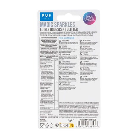 PME Eetbare glitter 3g "Blue Aqua"