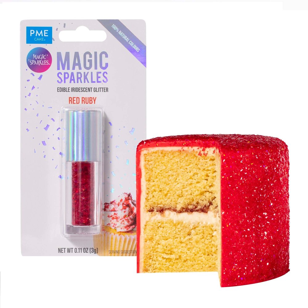 PME Eetbare glitter 3g Rood Ruby