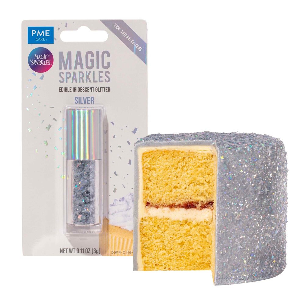 PME Edible Iridescent Glitter 3g Silver PME Edible Iridescent Glitter 3g Silver