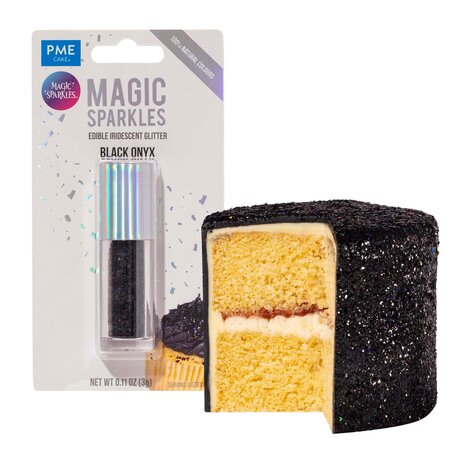 PME Edible Iridescent Glitter 3g Black