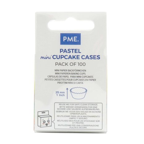 PME 100 mini-muffinvormpjes pastel