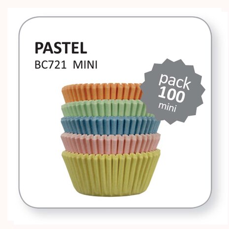 PME 100 mini-muffinvormpjes pastel