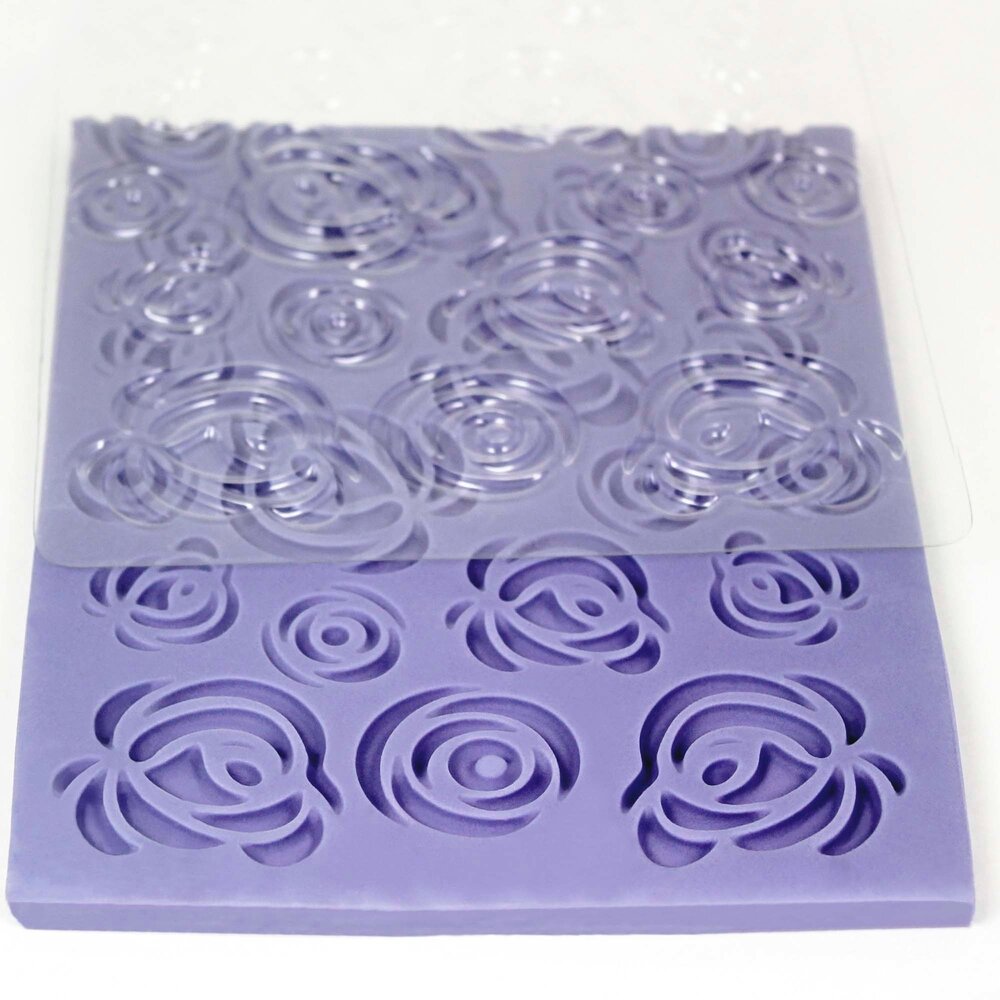 PME Impression Mat - Rose Design (150 x 305mm / 6 x 12”)