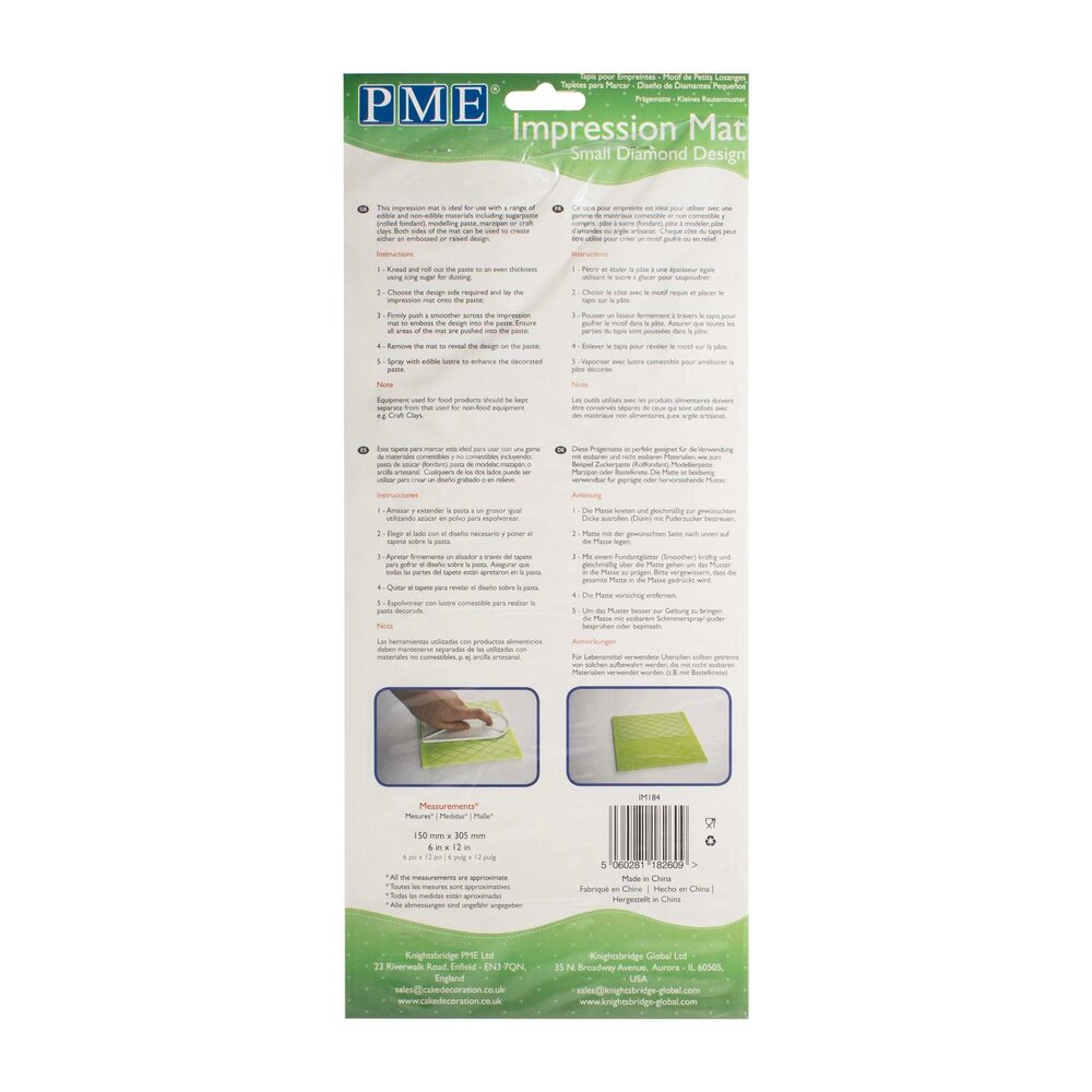 PME Reliëfmat 15x30cm ruit klein PME Reliëfmat 15x30cm ruit klein